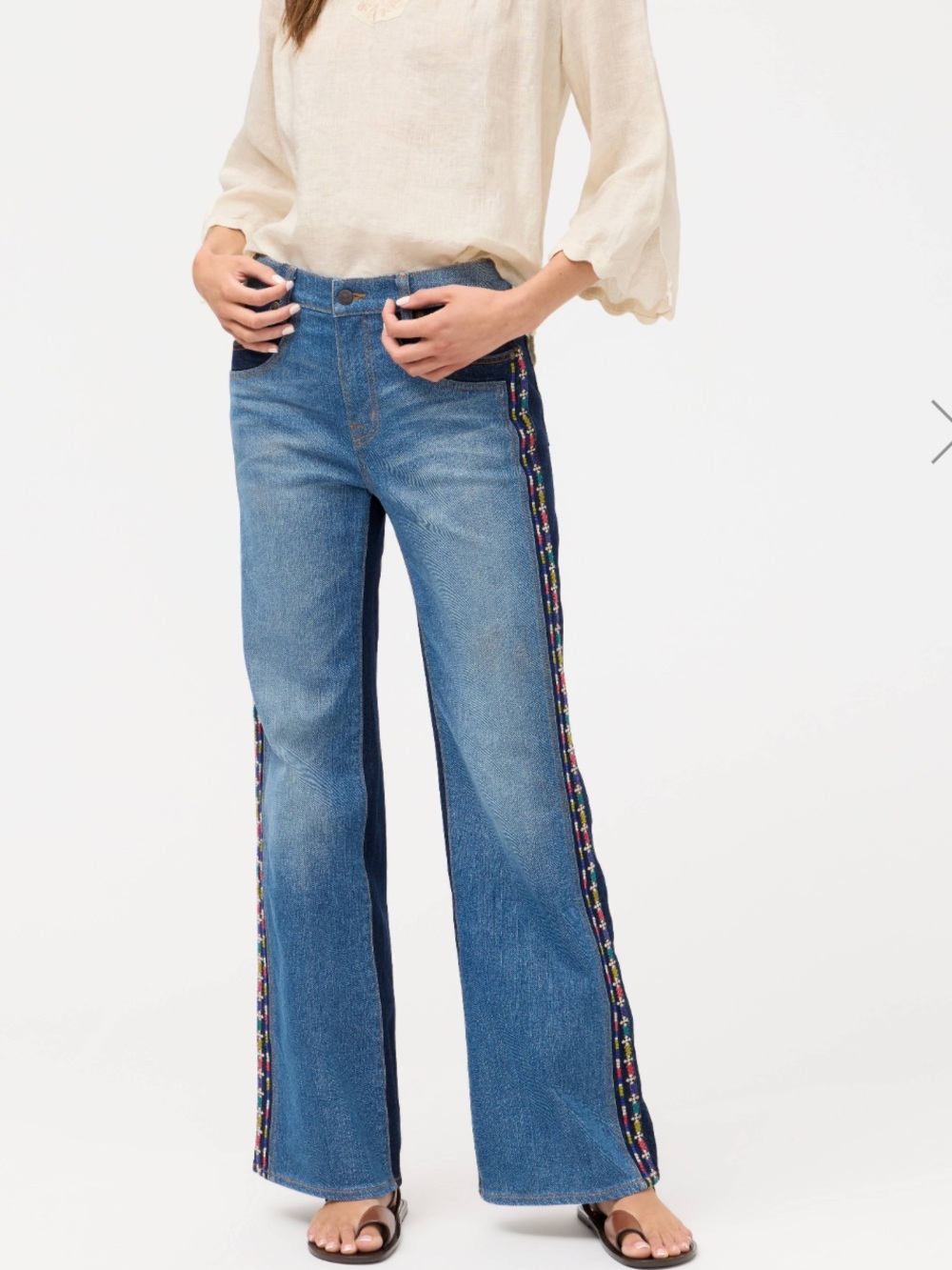Johnny Was | The Contrast Wide Leg Jean | Size 29